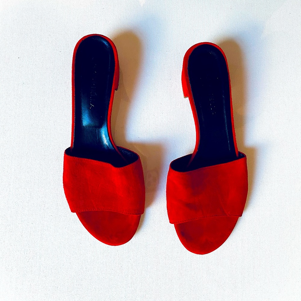 Gabriella red suede sandals